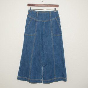 Anthropologie Pilcro Wide Leg High Rise Crop Jeans